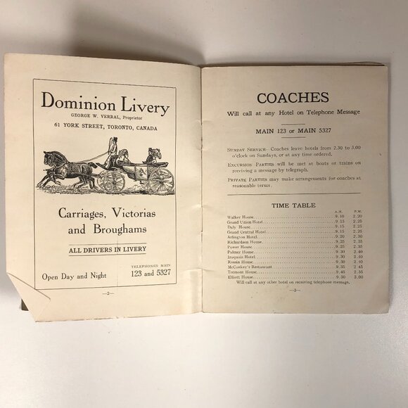 Handbook of Toronto Booklet 1906 Dominion Livery York Street Vintage Canada - Picture 6 of 8